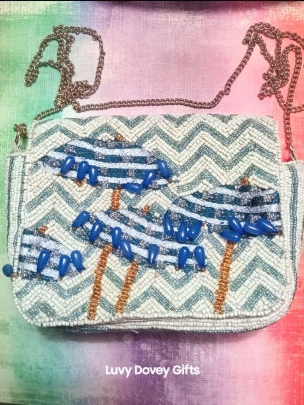 VIRAL Beaded Crossbody Bag UMBRELLA BEADED BAG Made in India NWOT
